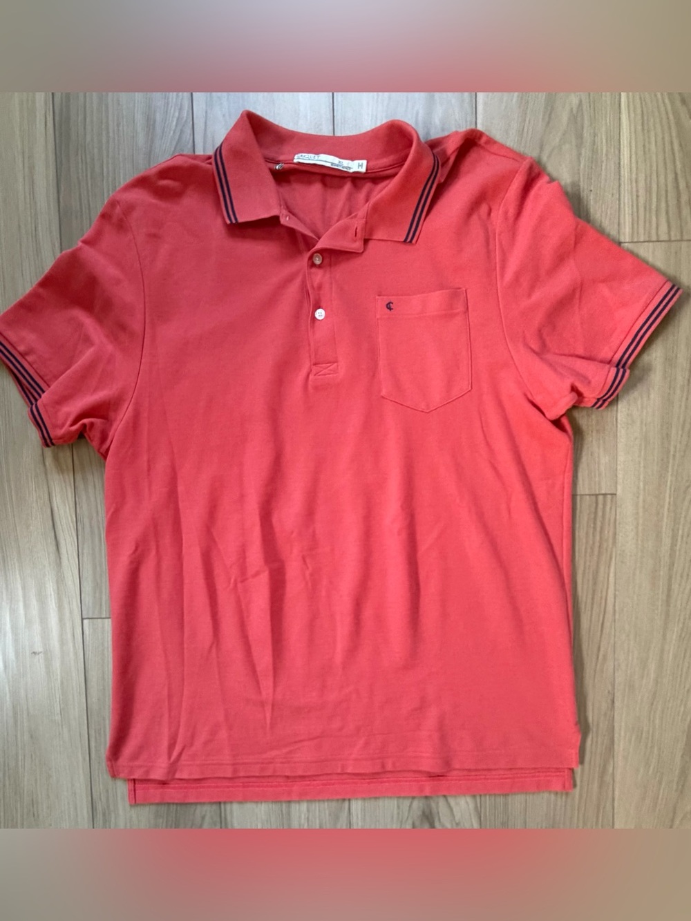 Criquet Polo Shirt Mens XL Coral 100% Pima Cotton Short Sleeve